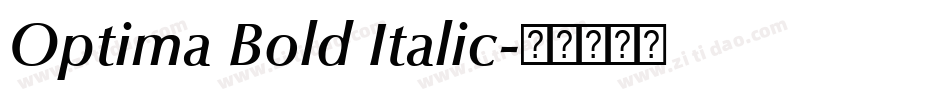 Optima Bold Italic字体转换